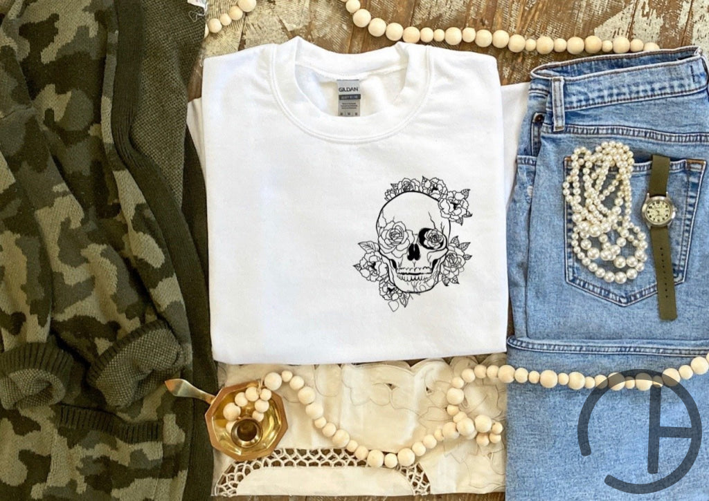 Skull & Roses Sweatshirt Hoodie/sweater