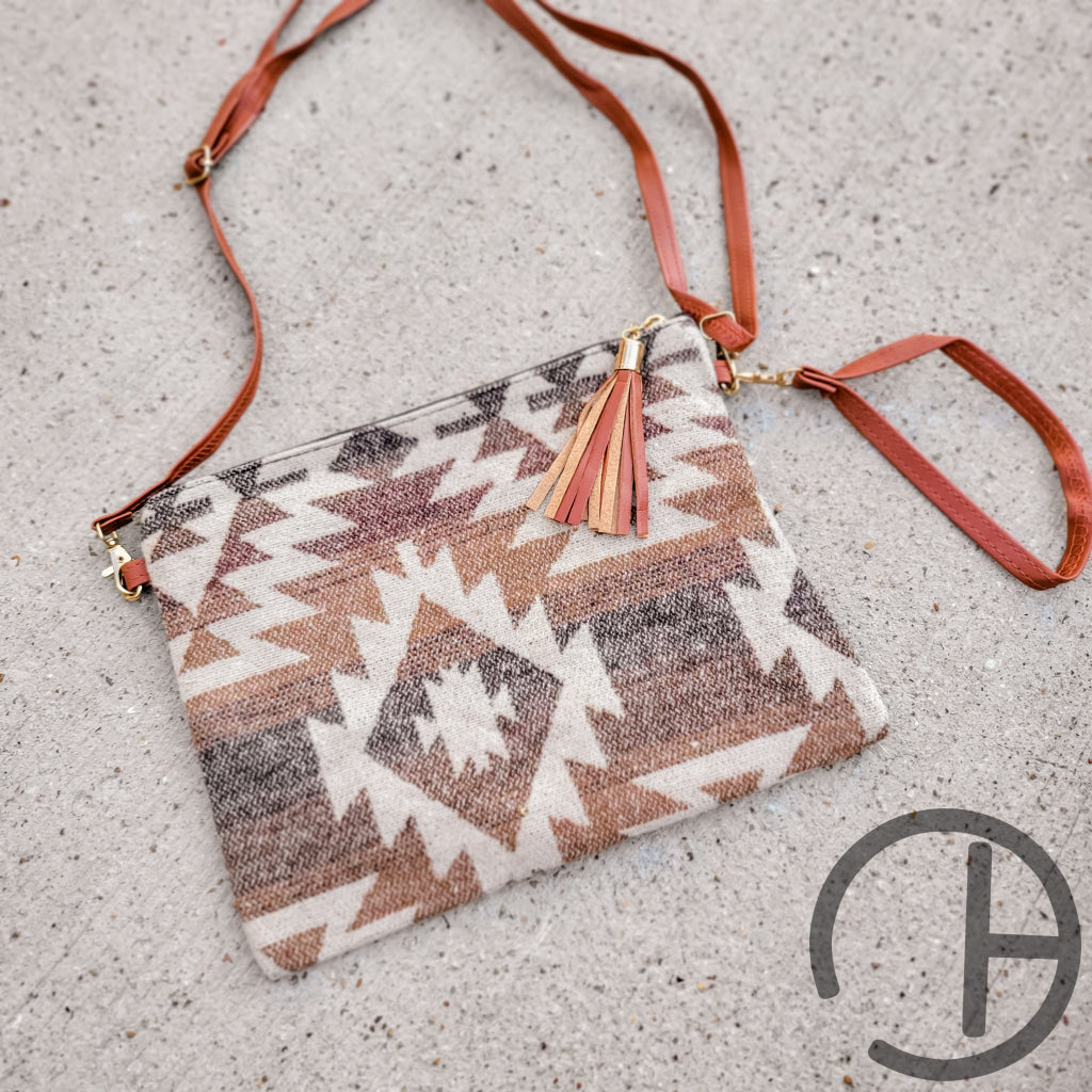 Tan Aztec Crossbody