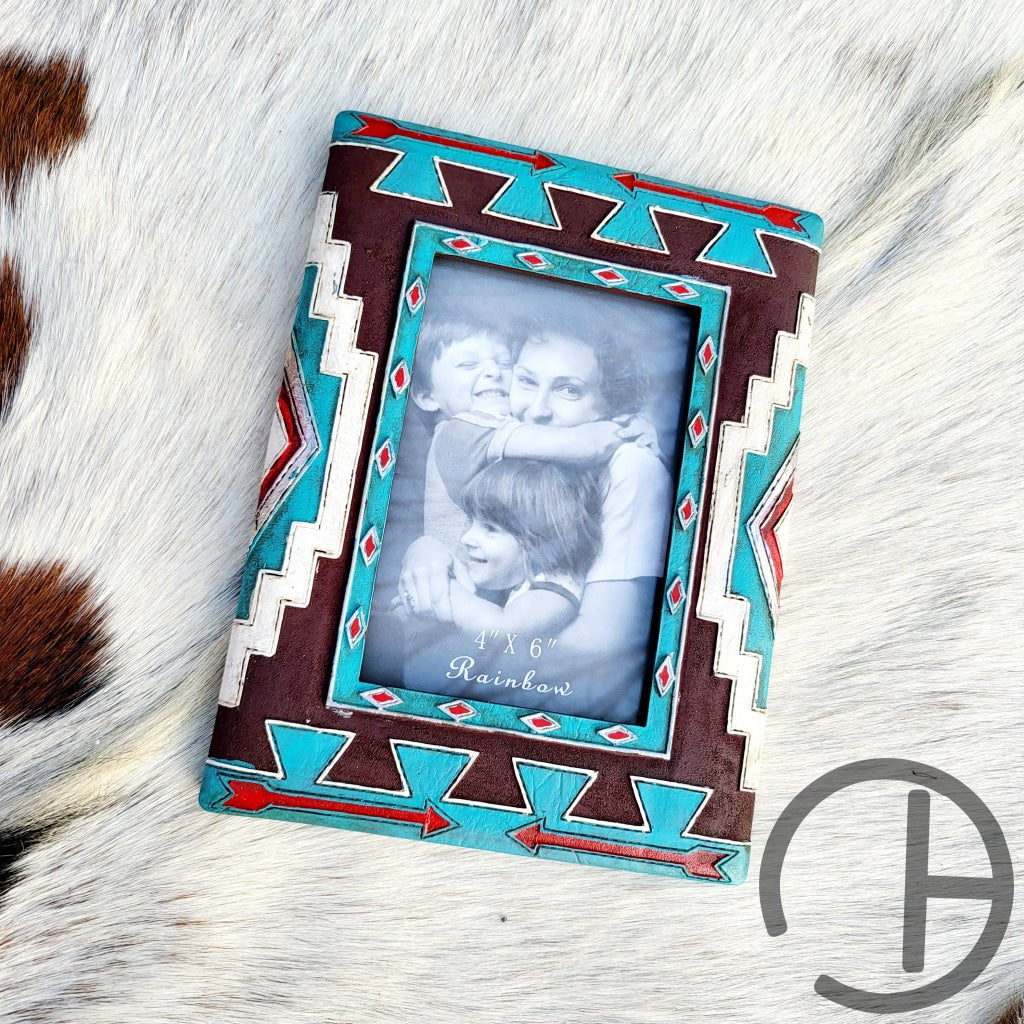 Teal Aztec 4X6 Frame