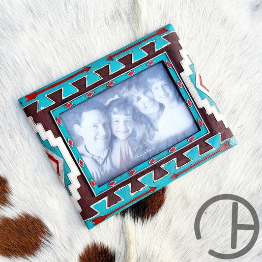 Teal Aztec 5X7 Frame