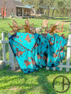 Teal Multi Cow Oversized Throw Blanket Preorder