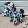 Teal Splatter Horse Plush Stuffed Animal