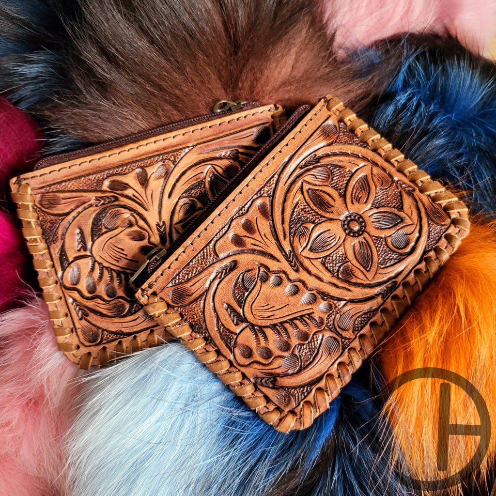 Tooled Coin Pouch