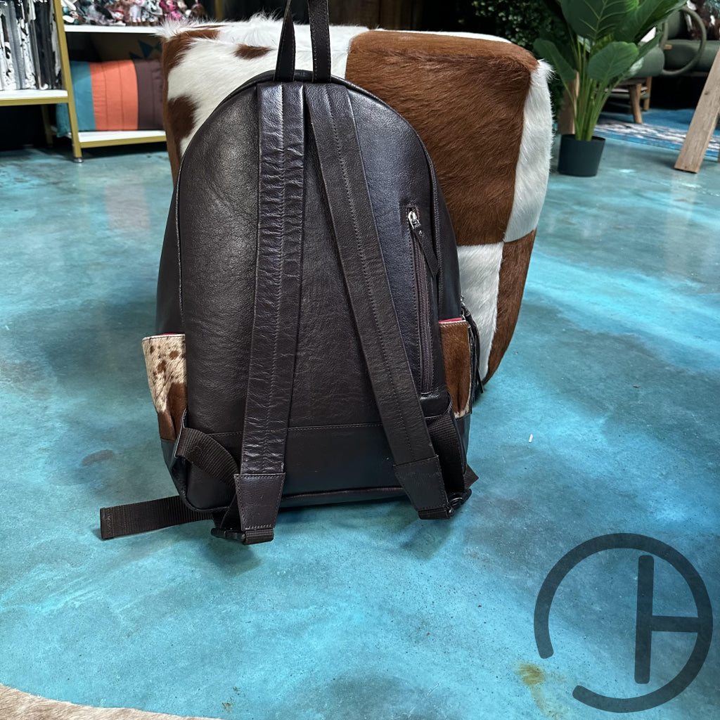 Tooled Leather Cowhide Backpack