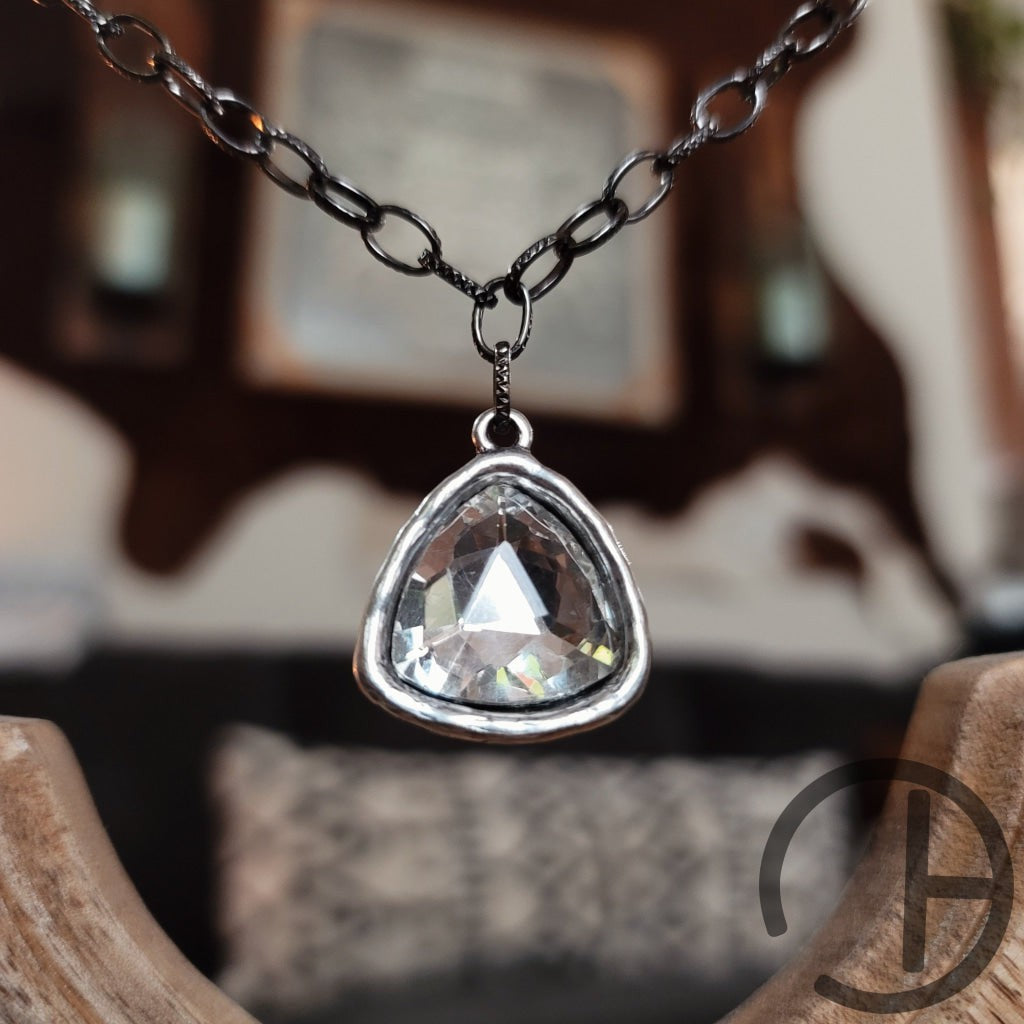 Triangle Athena Necklace Clear