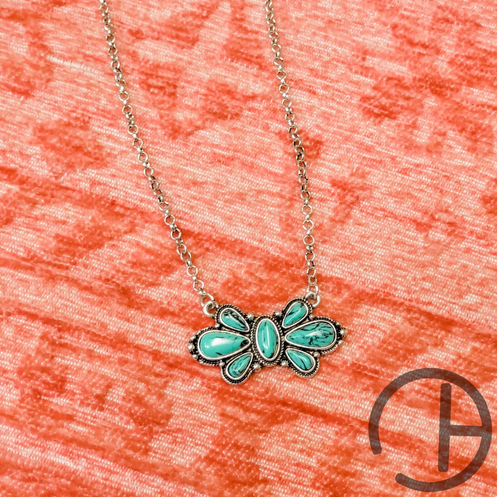 Turquoise Bow Necklace