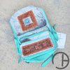 Turquoise Concho Giant Cowhide Backpack 7