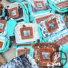 Turquoise Concho Giant Cowhide Backpack