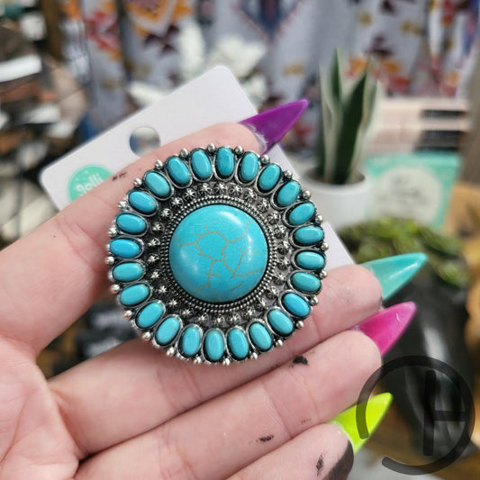 Turquoise Concho Phone Grip