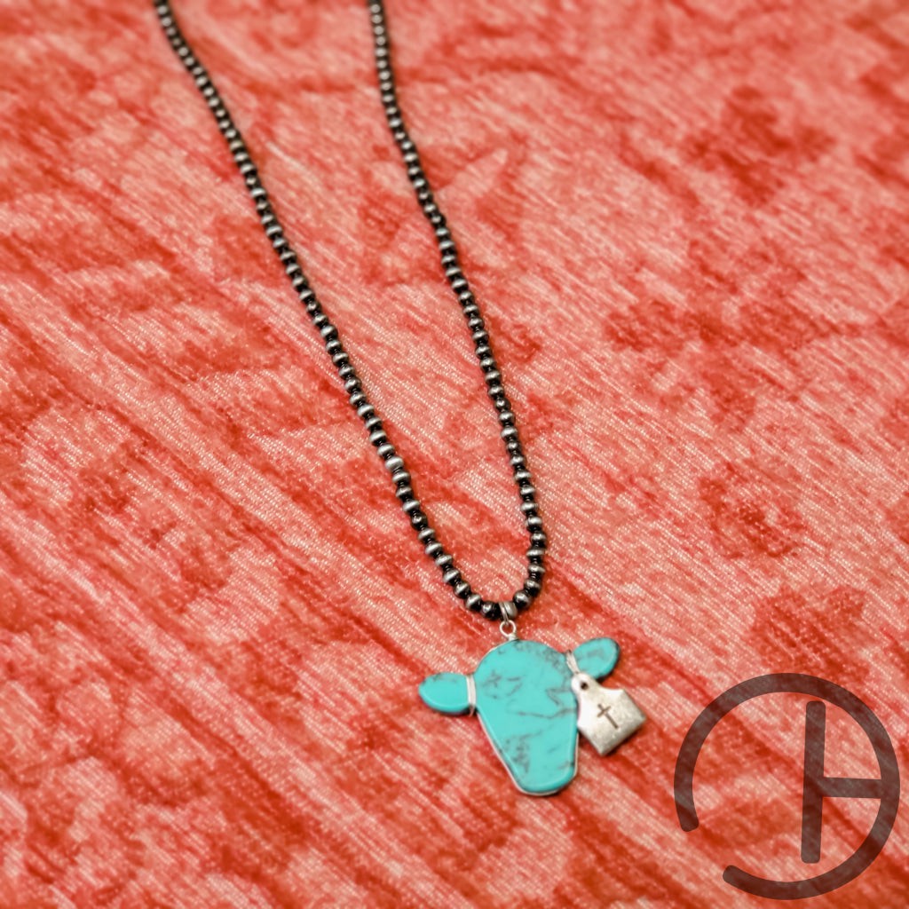 Turquoise Cow Necklace