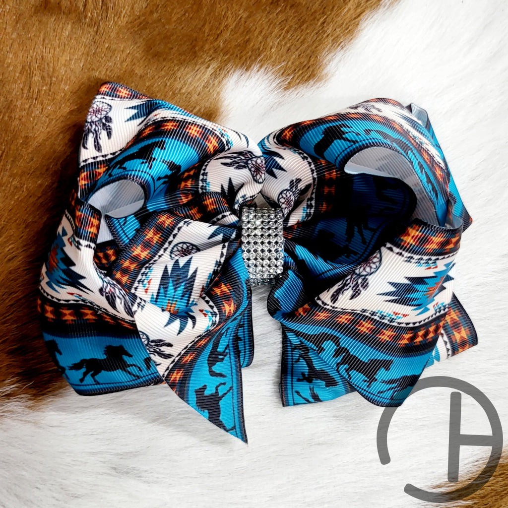 Turquoise Mustang Bow