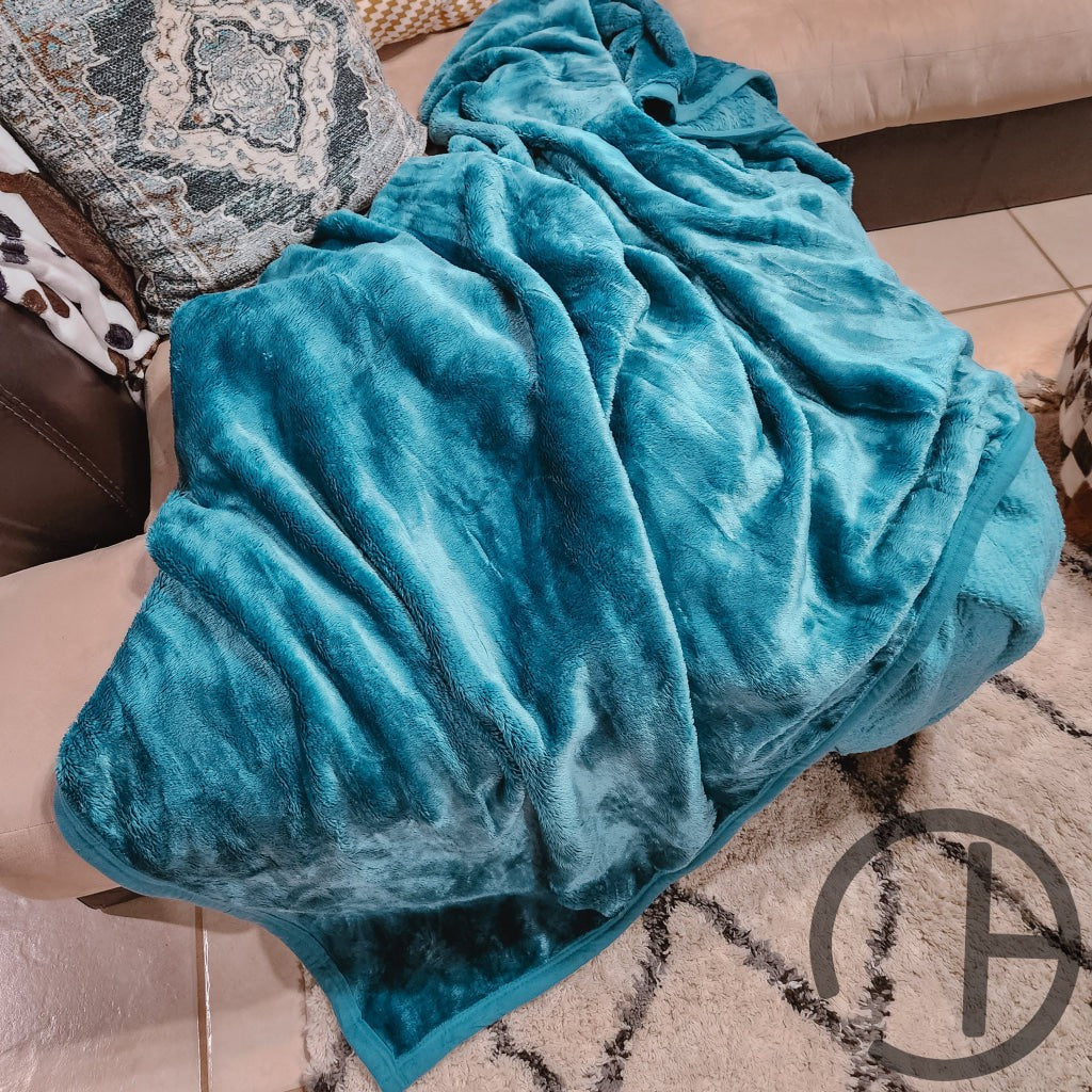 Turquoise Oversized Throw Blanket