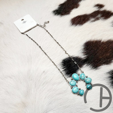 Turquoise Sasquash Necklace Earring Set