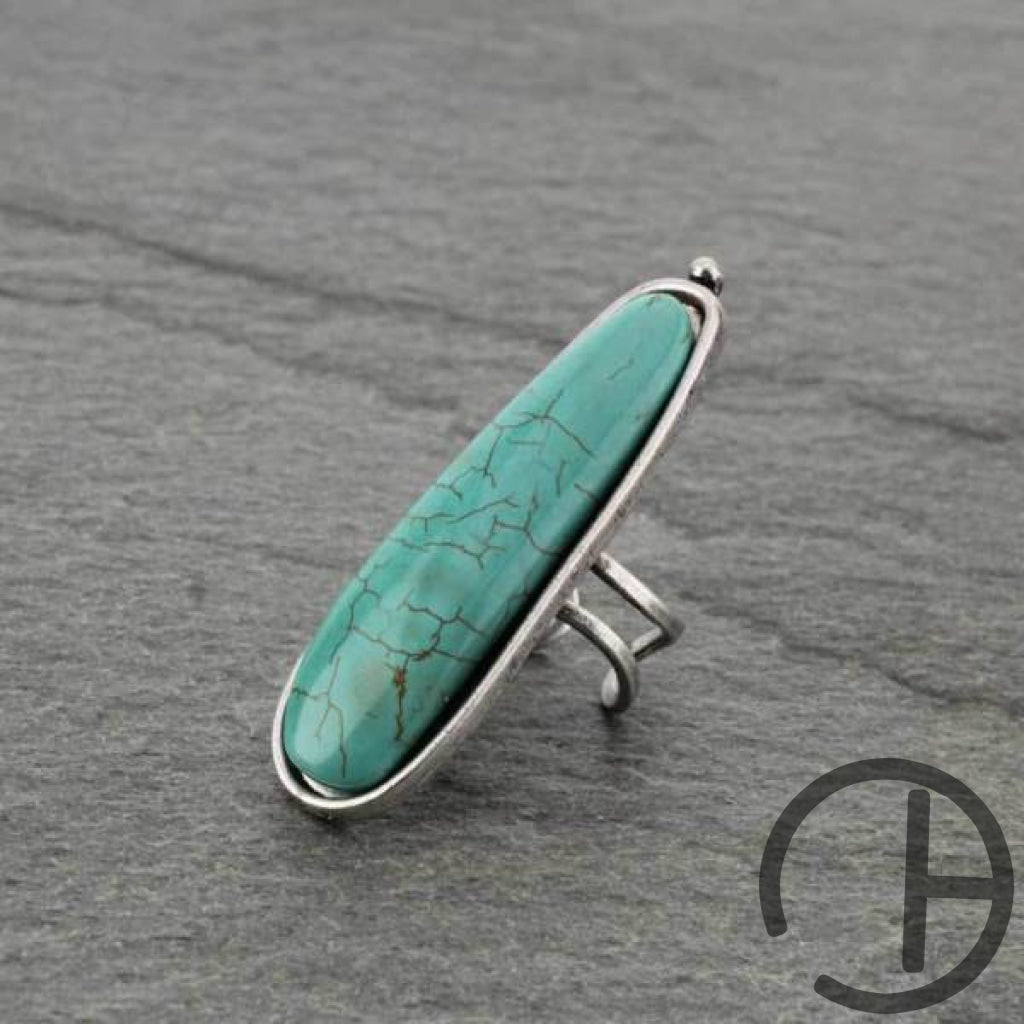 Turquoise Stone Cuff Ring