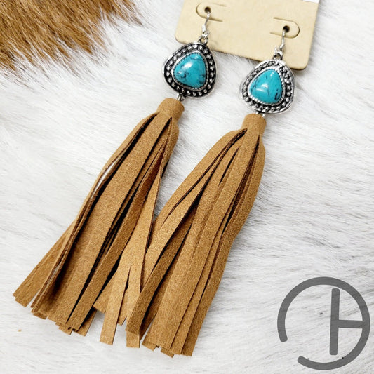 Turquoise Tassel Earring