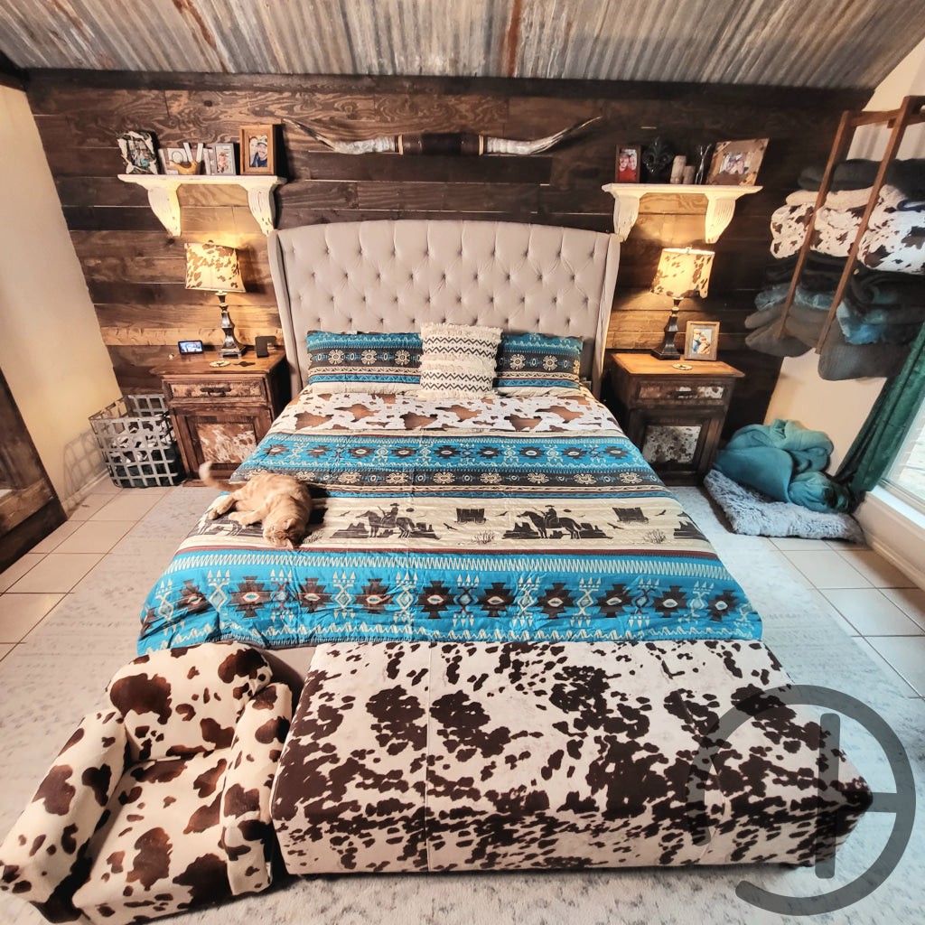 Urban Cowboy Aztec Quilt 3 Piece Bed Set