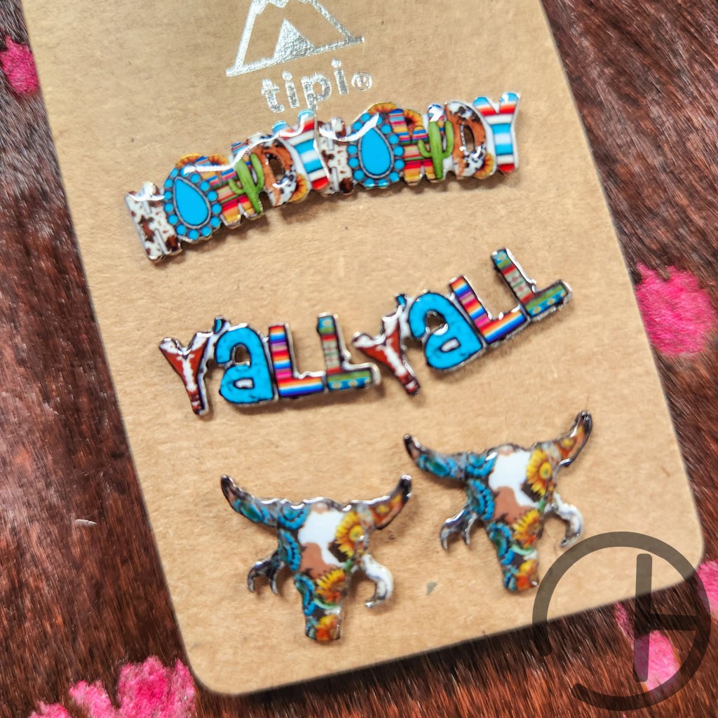 Western Howdy Pack Earring Set