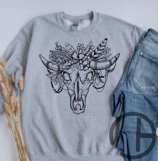 Boho Cow Sweatshirt Hoodie/sweater