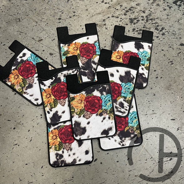 Roses And Cow Phone And Boot Stickers