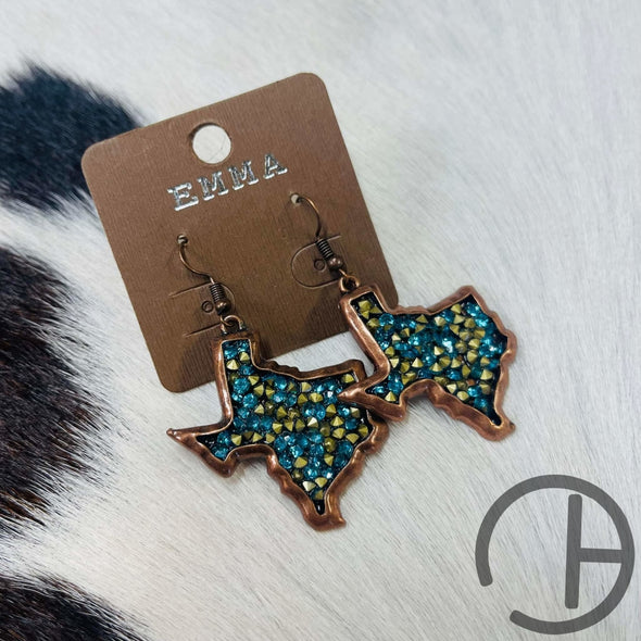 Texas Turquoise Stone Earrings